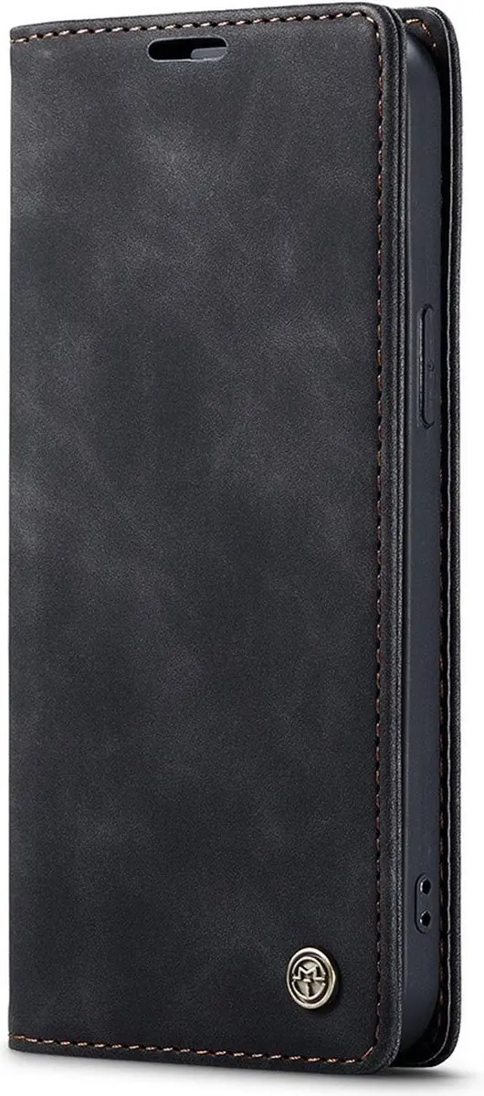 Caseme 013 Book Case iPhone 15 Hoesje - 2 Pasjes - Zwart