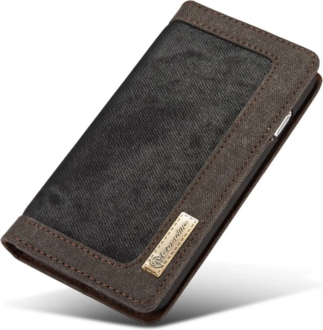 Caseme Canvas Wallet Hoesje iPhone 6/6s - Asgrijs
