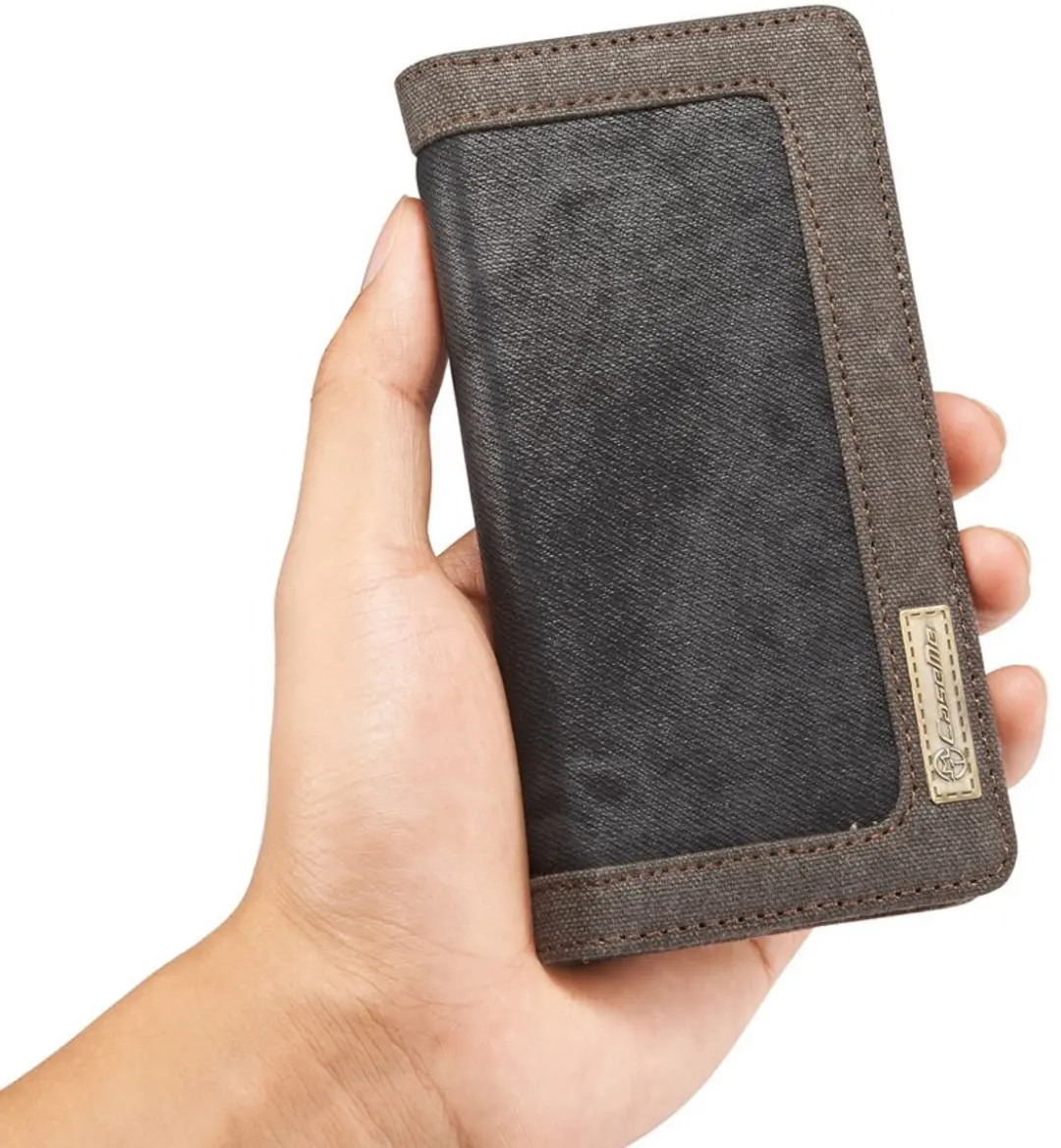 Caseme Canvas Wallet Hoesje iPhone 6/6s - Asgrijs