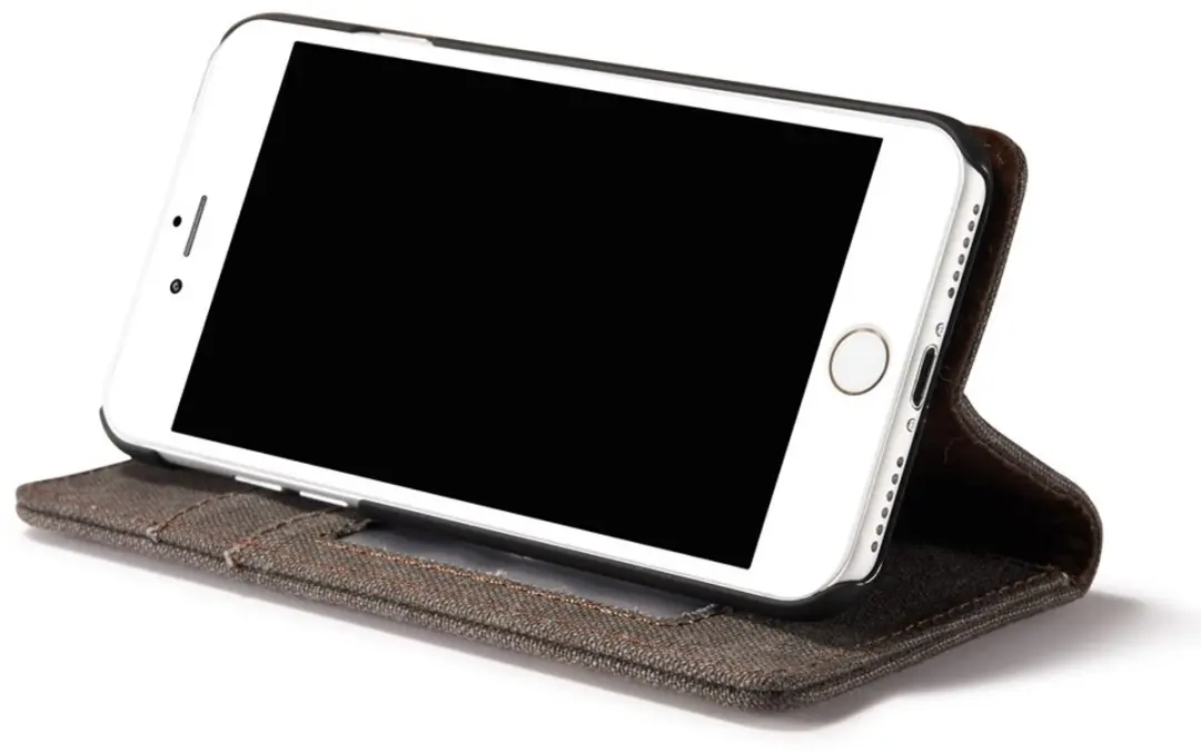 Caseme Canvas Wallet Hoesje iPhone 6/6s - Asgrijs