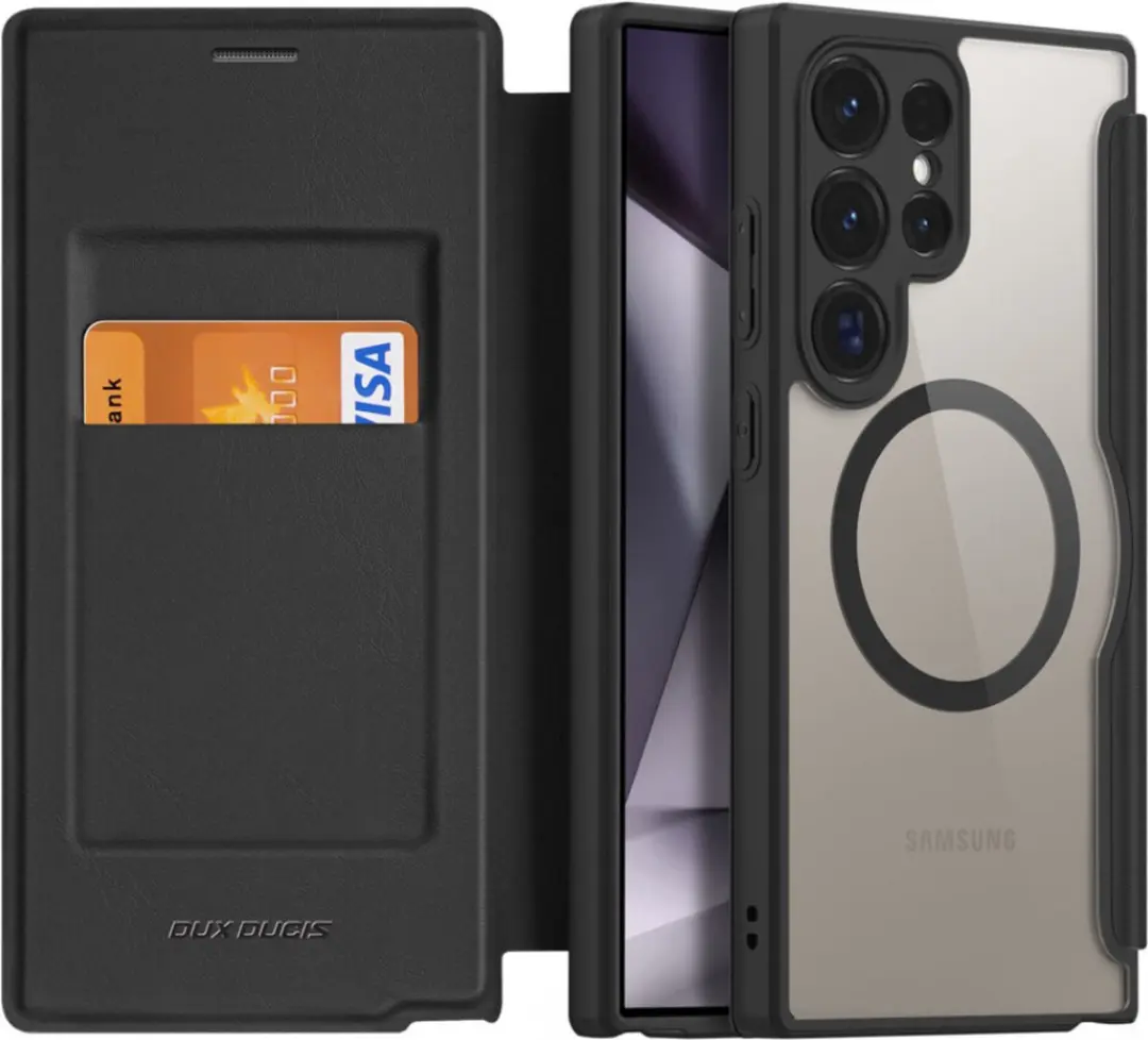 Dux Ducis Skin X Pro Book Case Telefoonhoesje - Samsung Galaxy S24 Ultra - Zwart