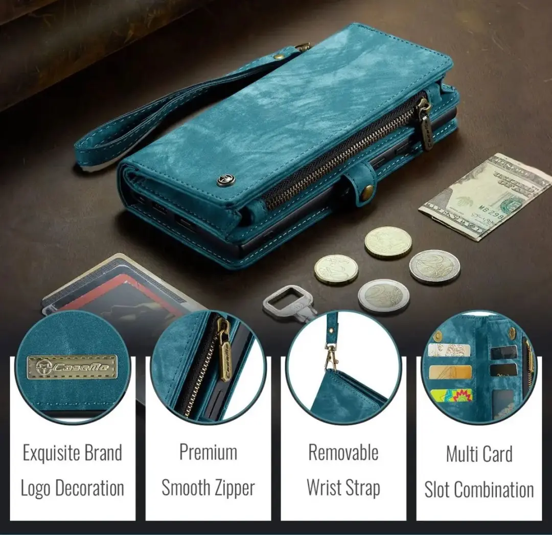 Caseme 008 iPhone 16/17 Book Case & Portemonnee - Blauw