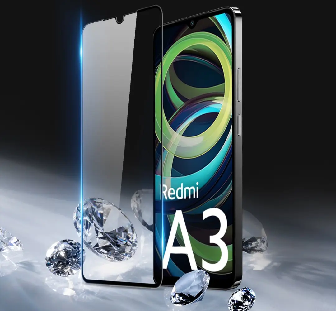 Dux Ducis Screenprotector Xiaomi Redmi A3 - Tempered Glass - Transparant/Zwart