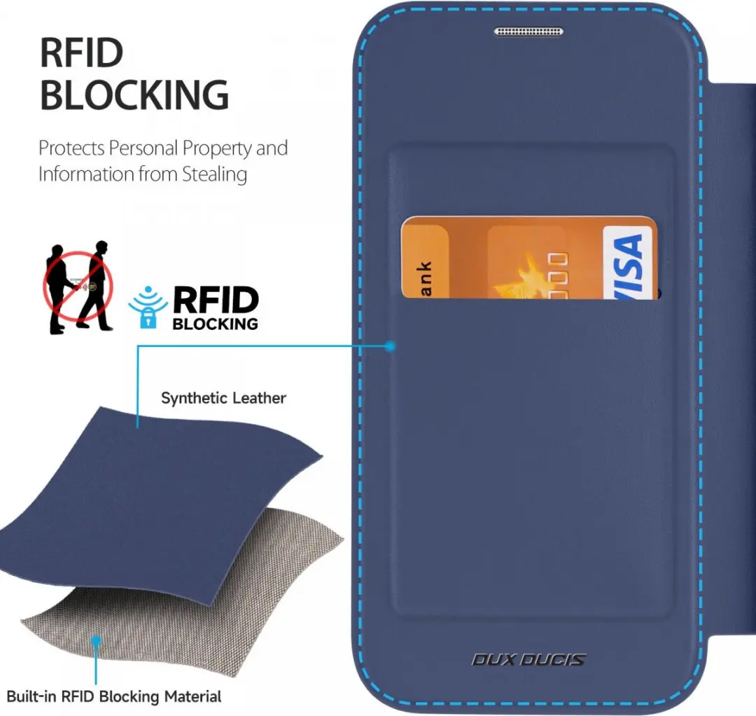 Dux Ducis Hoesje iPhone 15 Pro Pro Skin Blauw - MagSafe