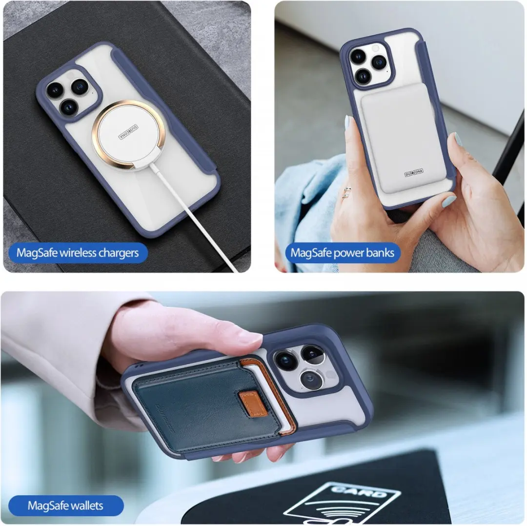 Dux Ducis Hoesje iPhone 15 Pro Pro Skin Blauw - MagSafe