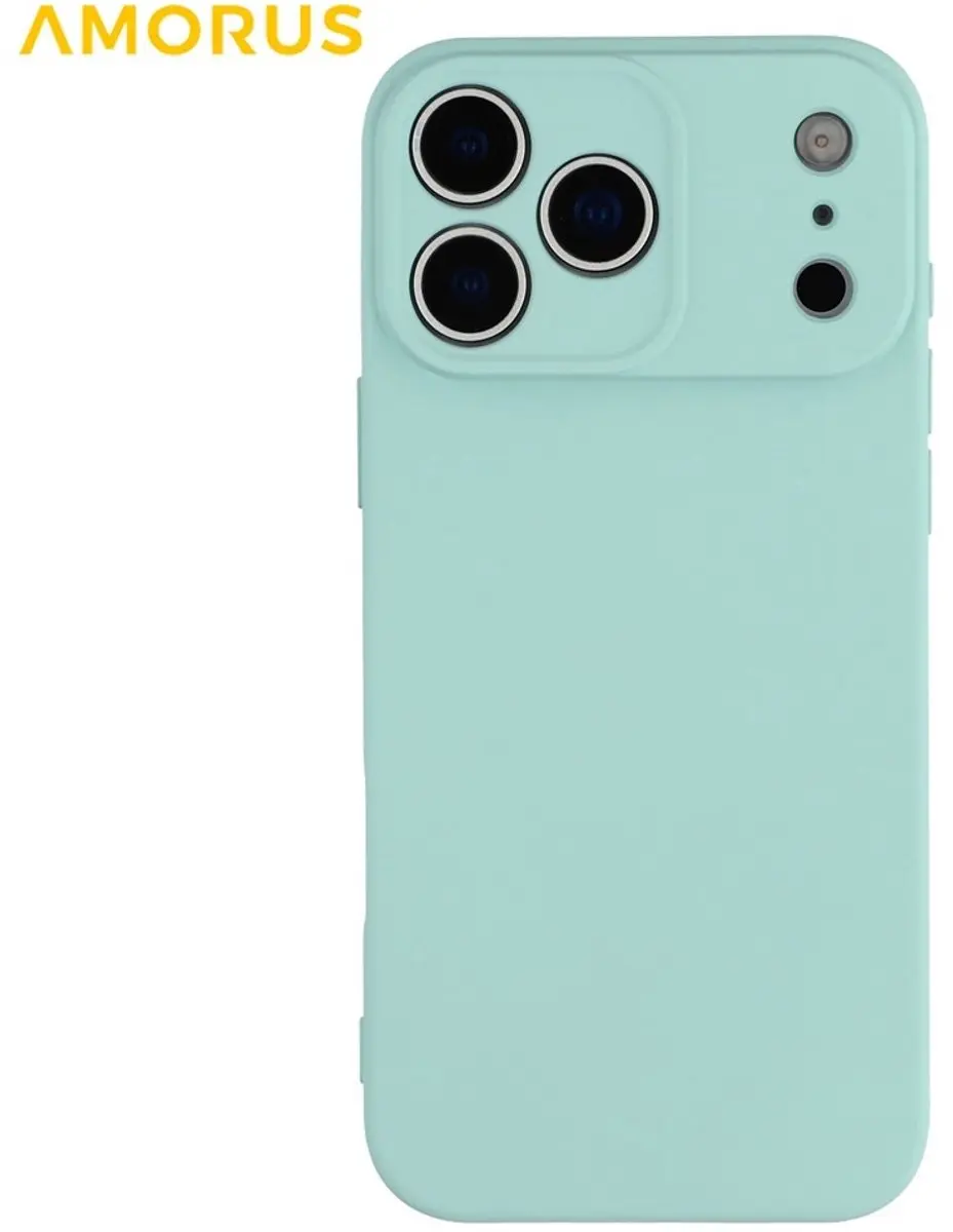 Amorus iPhone 17 Pro Hoesje Mint Green - afbeelding 6 van 6