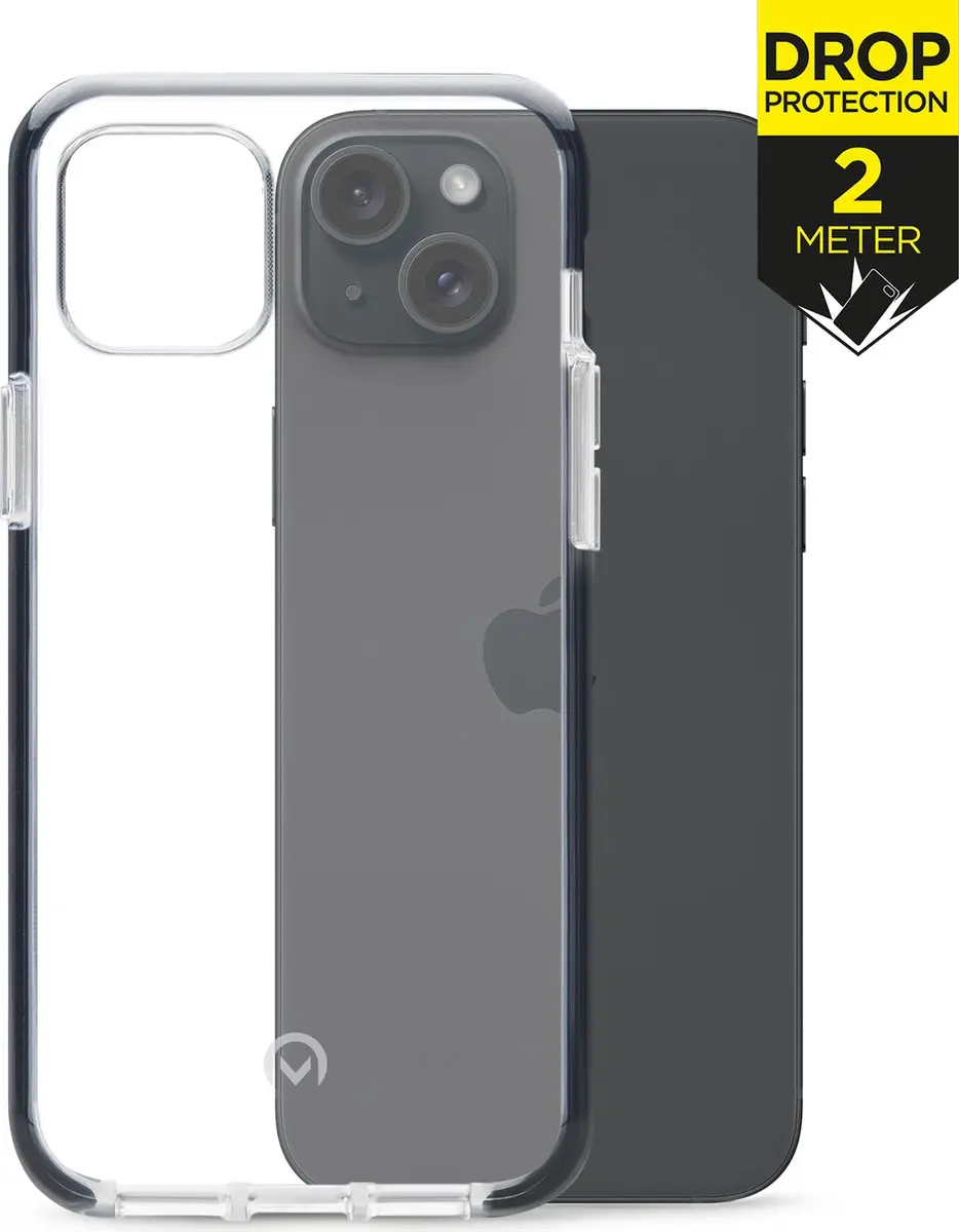 Mobilize iPhone 15 Plus Hoesje MOB-SCB-IPH15PLUS - Transparant/Zwart