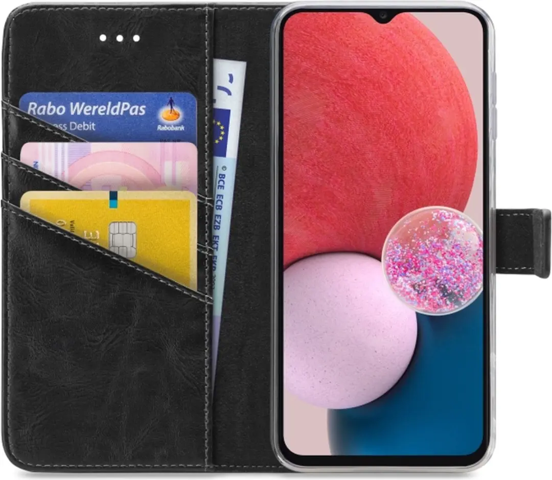 My Style MSFWLT1379 Telefoonhoesje Samsung Galaxy A13 4G - 3 Pasjeshouder Zwart