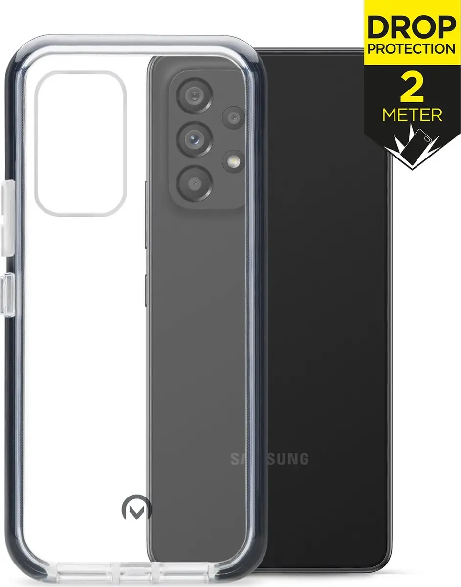 Mobilize Galaxy A53 Hardcase - Schokbestendig - Transparant/Zwart
