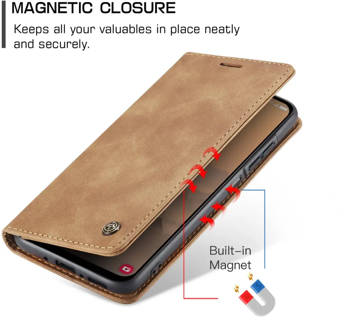 Caseme 013 Book Case Hoesje Samsung Galaxy A17 - 2 Pasjes - Bruin