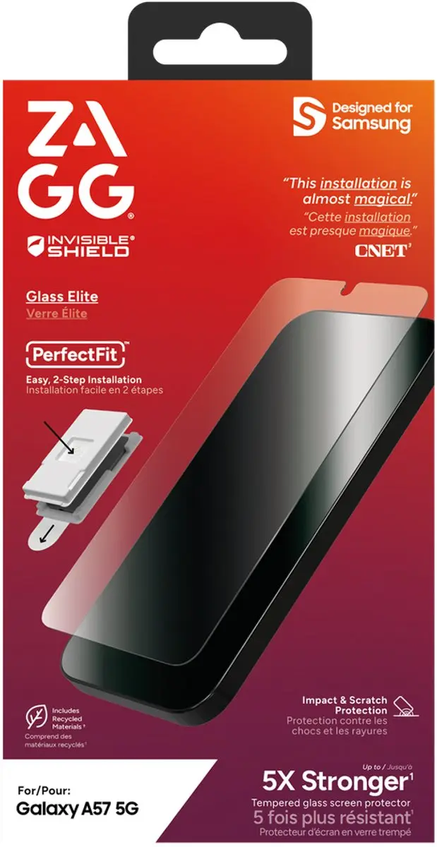 ZAGG InvisibleShield Glass Elite Samsung Galaxy A57 - Tempered Glass - afbeelding 6 van 6