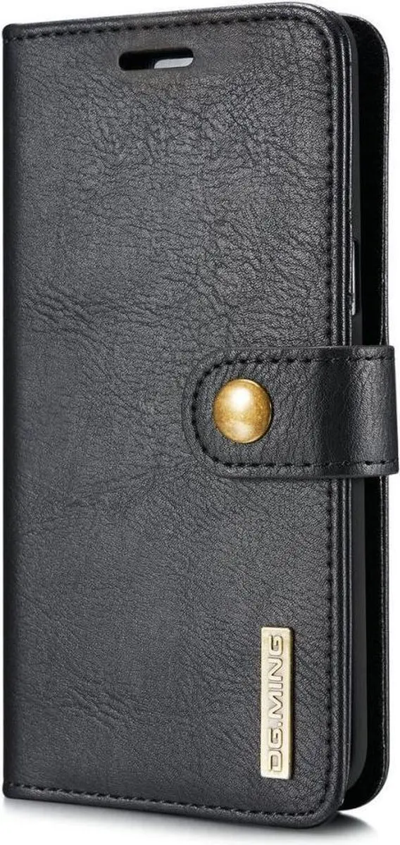 Echt Leren Portemonnee Hoesje Zwart Geschikt voor Samsung Galaxy S8