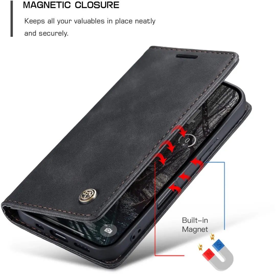Caseme 013 Book Case iPhone 17 Pro Max Hoesje - 2 Pasjes - Zwart