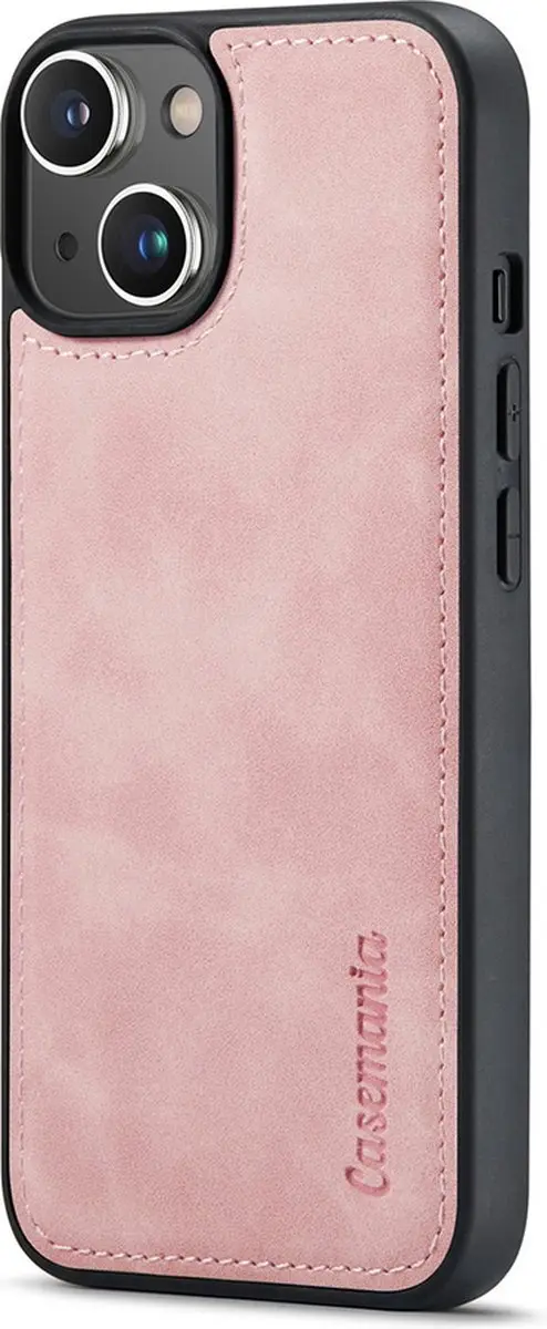 Caseme iPhone 15 Plus Bookcase Hoesje - Roze - 4 Pasjes
