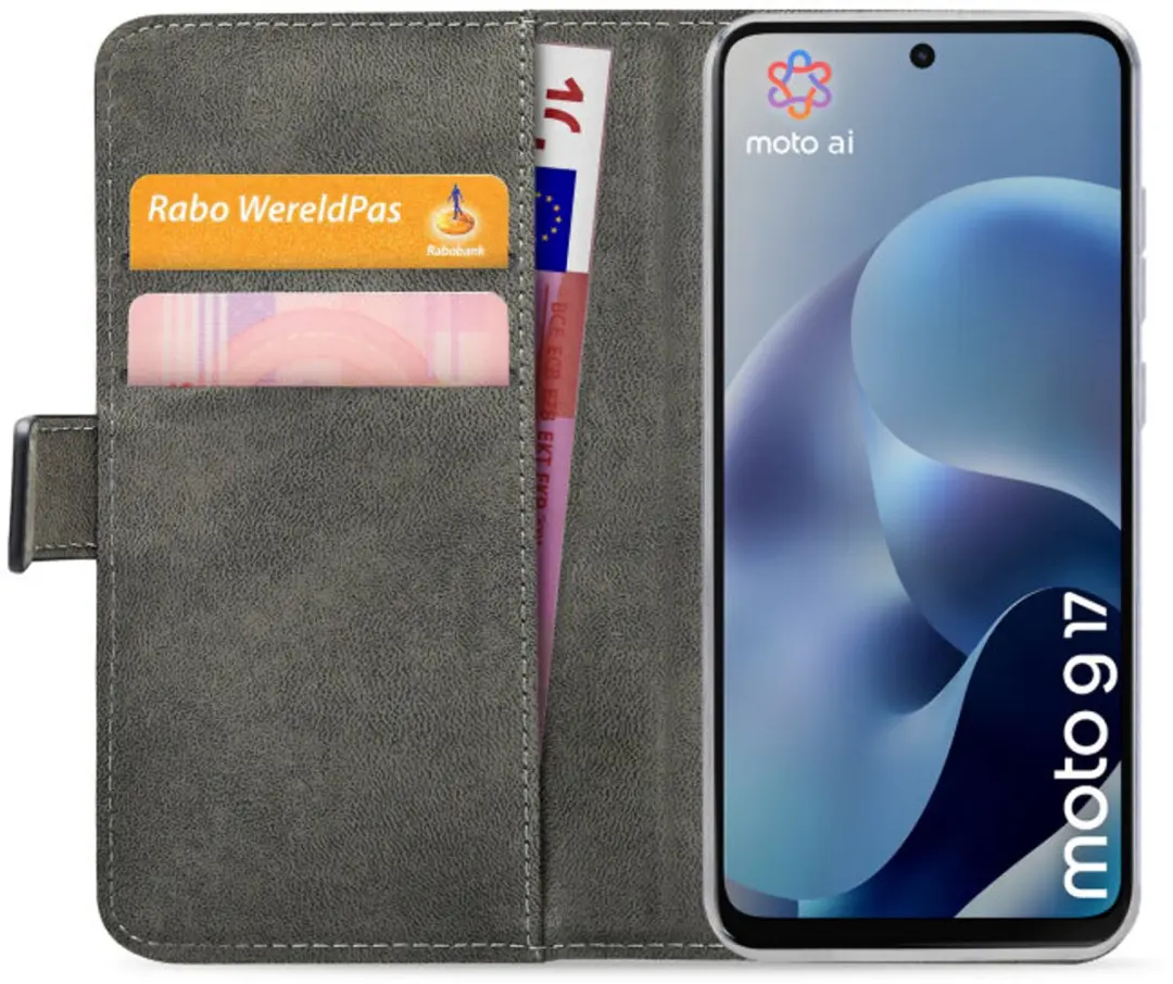 Mobilize Classic Gelly Wallet Book Case Motorola Moto G17 Power - Zwart
