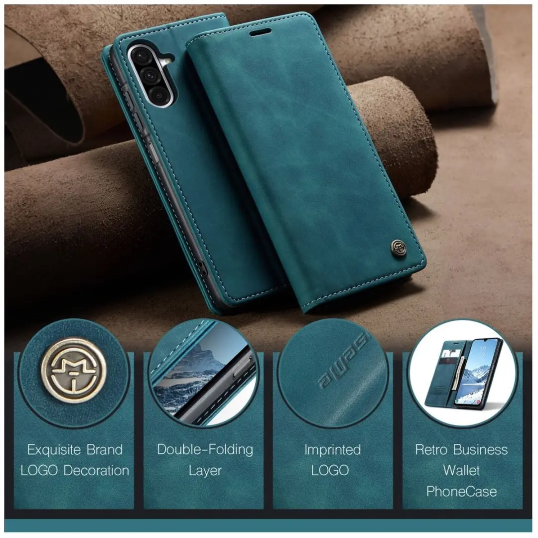 Caseme 013 Hoesje Samsung Galaxy A17 - Book Case Blauw