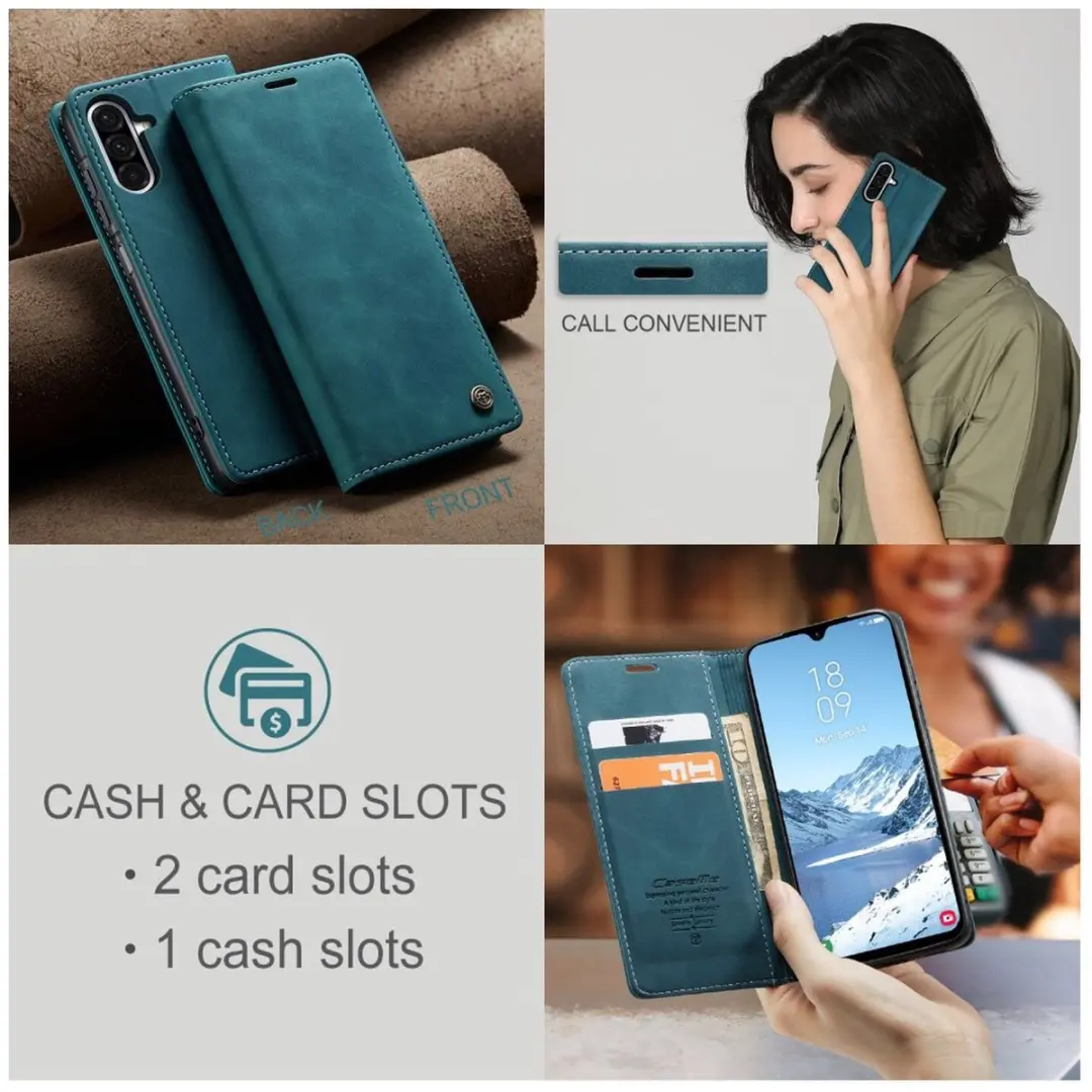 Caseme 013 Hoesje Samsung Galaxy A17 - Book Case Blauw