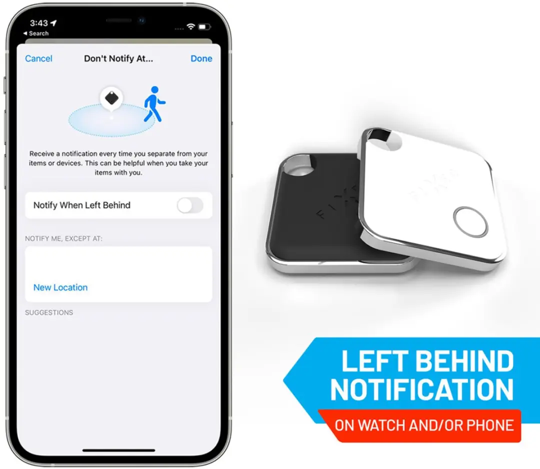 Fixed Tag Bluetooth Tracker FIXTAG-BK - Zwart