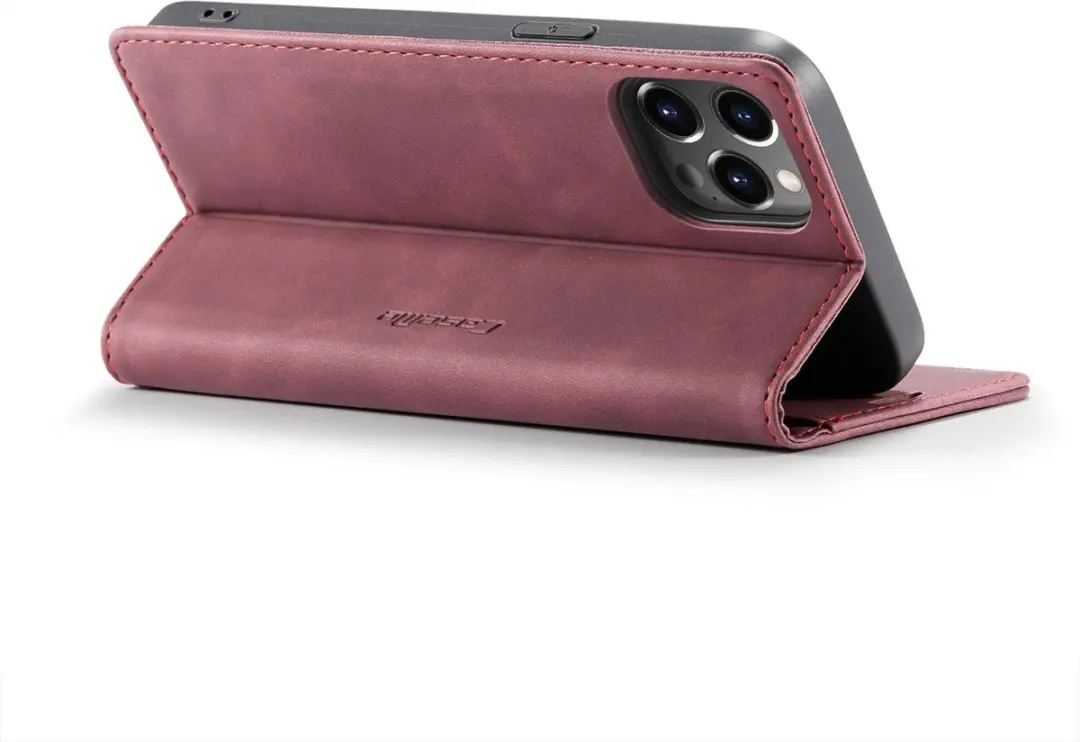 Caseme Retro Bookcase iPhone 13 Pro Max Hoesje 7528 - Paars