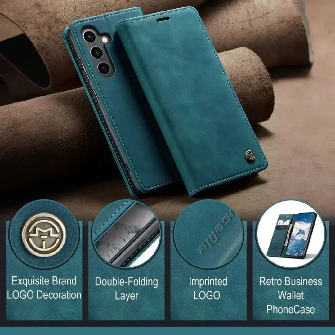 Caseme 013 Hoesje Samsung Galaxy S25 - Book Case Blauw