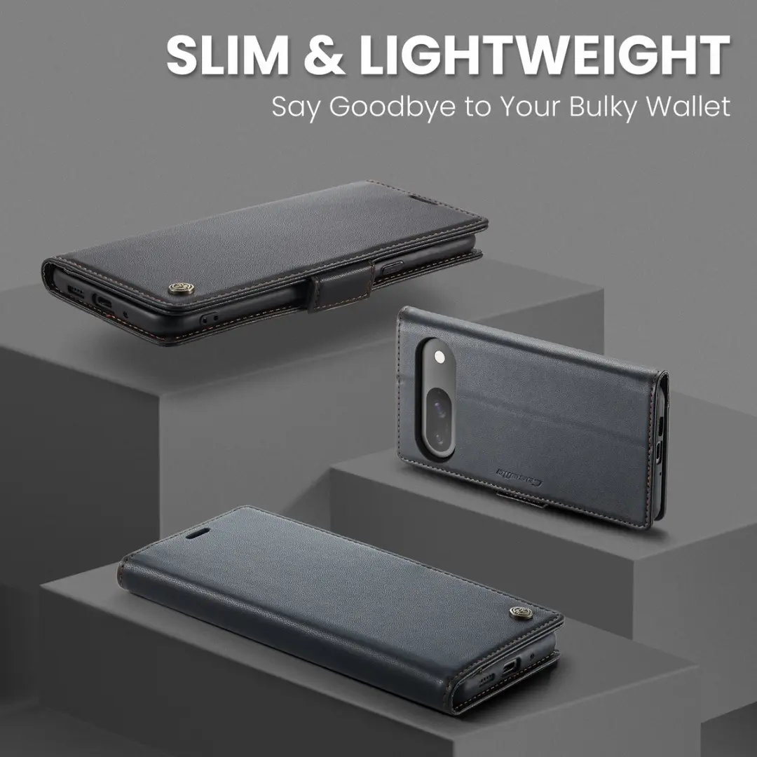 CaseMe 023 Wallet Book Hoesje - Google Pixel 10/10 Pro - 3 Pasjes - Zwart - afbeelding 6 van 6