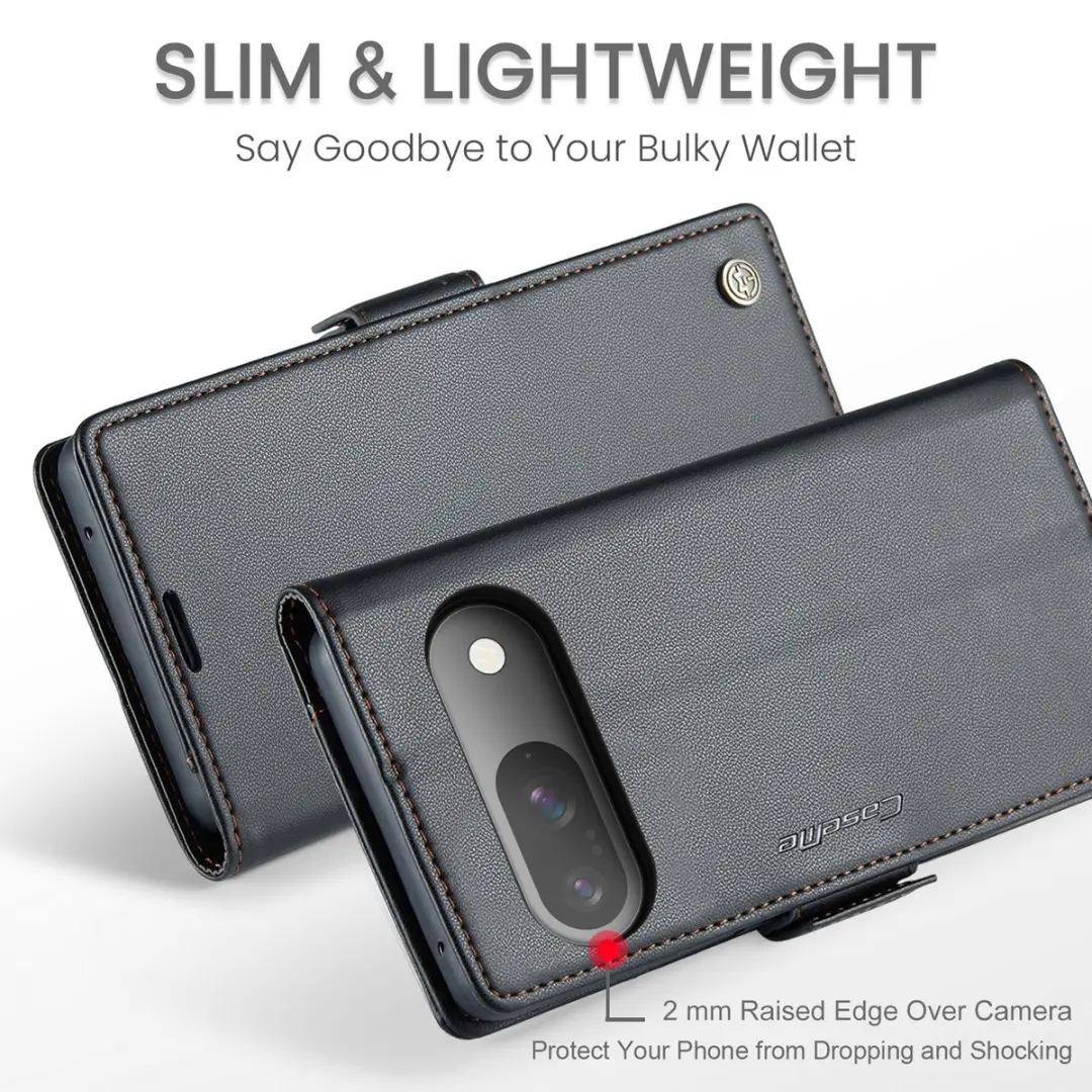 CaseMe 023 Wallet Book Hoesje - Google Pixel 10/10 Pro - 3 Pasjes - Zwart