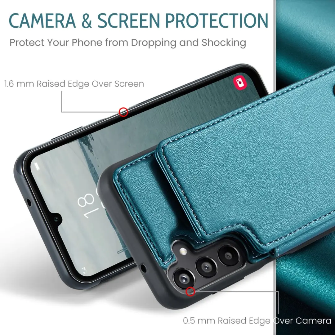 Caseme Portemonnee Backcover Galaxy A17 - Anti-RFID Groen