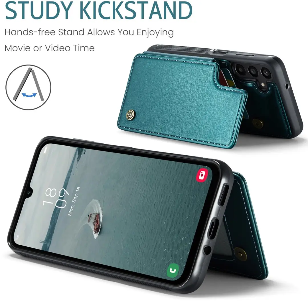 Caseme Portemonnee Backcover Galaxy A17 - Anti-RFID Groen