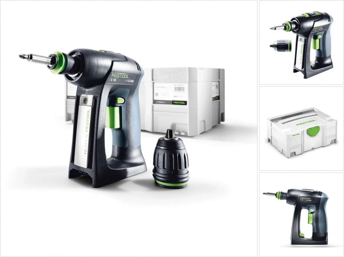 Festool C 18 Li Basic Accu Schroefboormachine 574737 - afbeelding 2 van 6