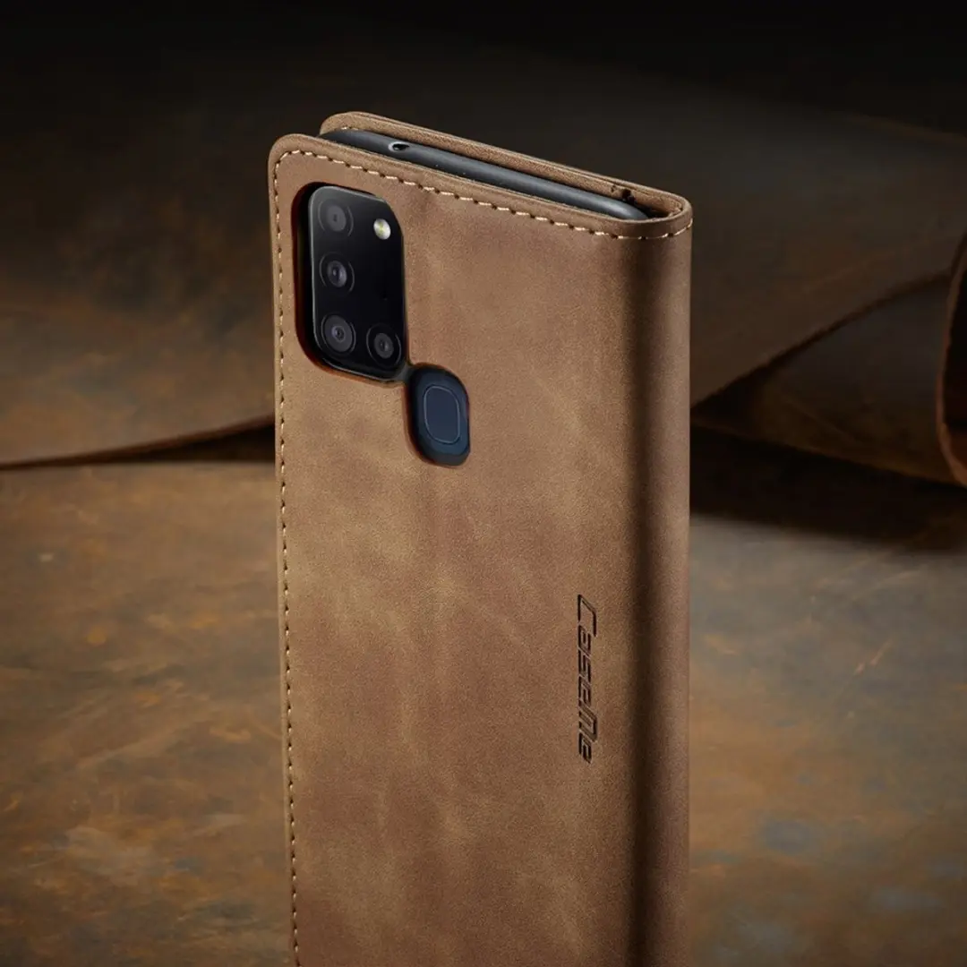 Caseme Book Case Samsung Galaxy A21s - 2 Pasjes - Bruin