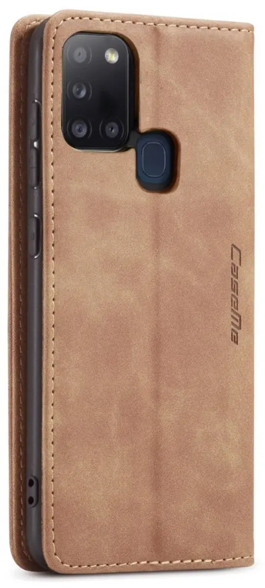 Caseme Book Case Samsung Galaxy A21s - 2 Pasjes - Bruin - afbeelding 6 van 6