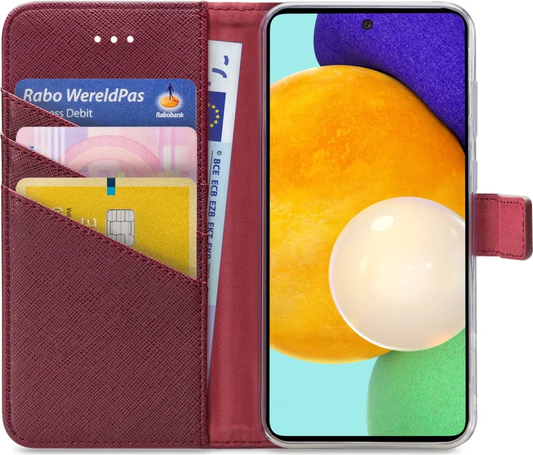 My Style MSFWLT1244 Telefoonhoesje Samsung Galaxy A52 - Bordeaux Rood