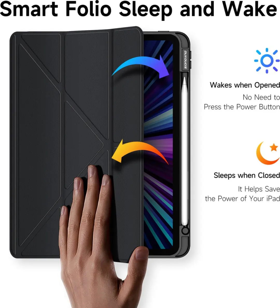 Dux Ducis iPad Pro 11 Hoes - Magneet Sluiting Zwart