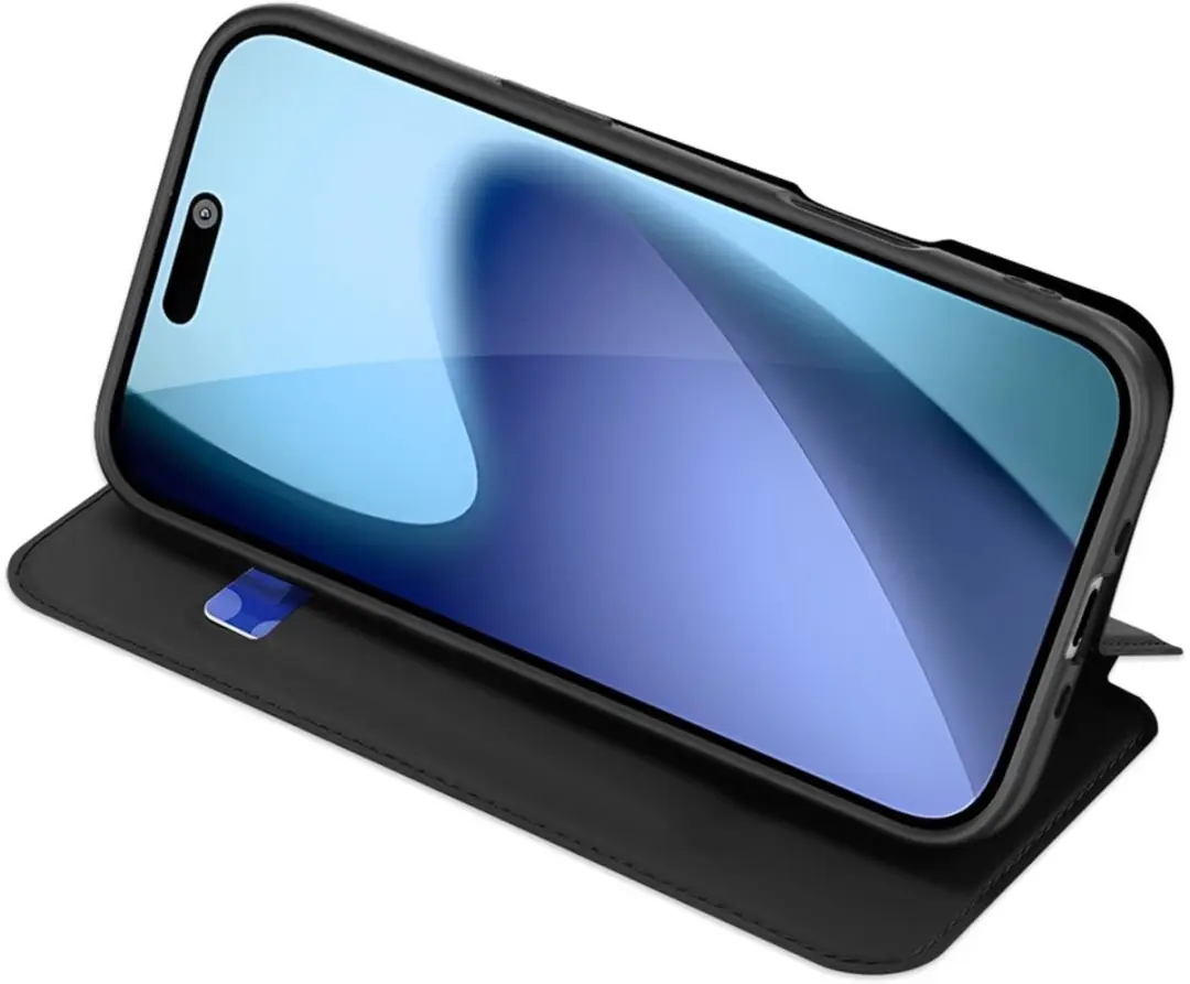 Dux Ducis iPhone 17 Air Hoesje - Slim Bookcase - Zwart