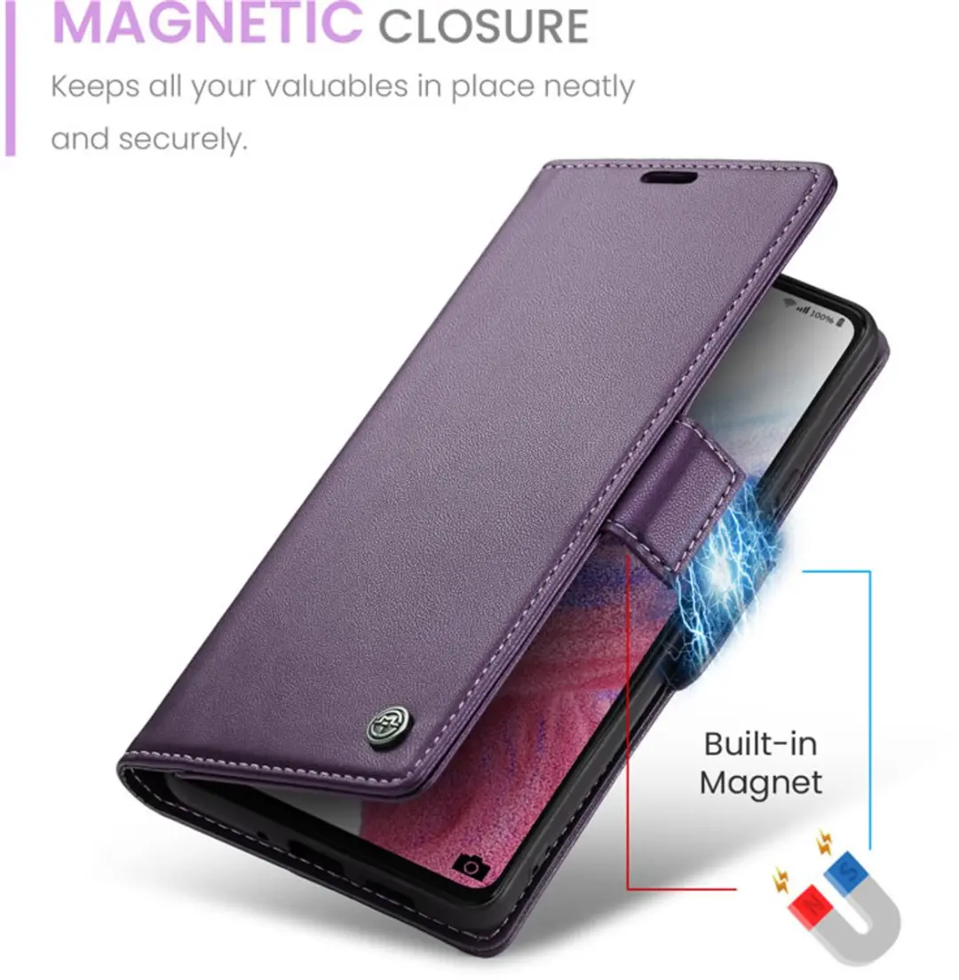 Caseme Wallet Case Samsung Galaxy A53 5G - Paars - afbeelding 6 van 6
