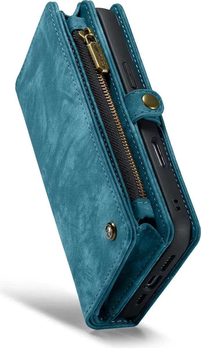 Caseme CSM-8551375 Bookcase Hoesje iPhone 16 Pro - Effen Blauw