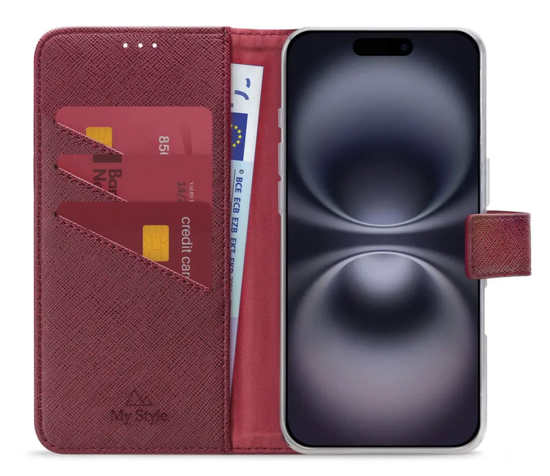My Style MSFWLT1613 Telefoonhoesje iPhone 16 - Bordeaux Rood
