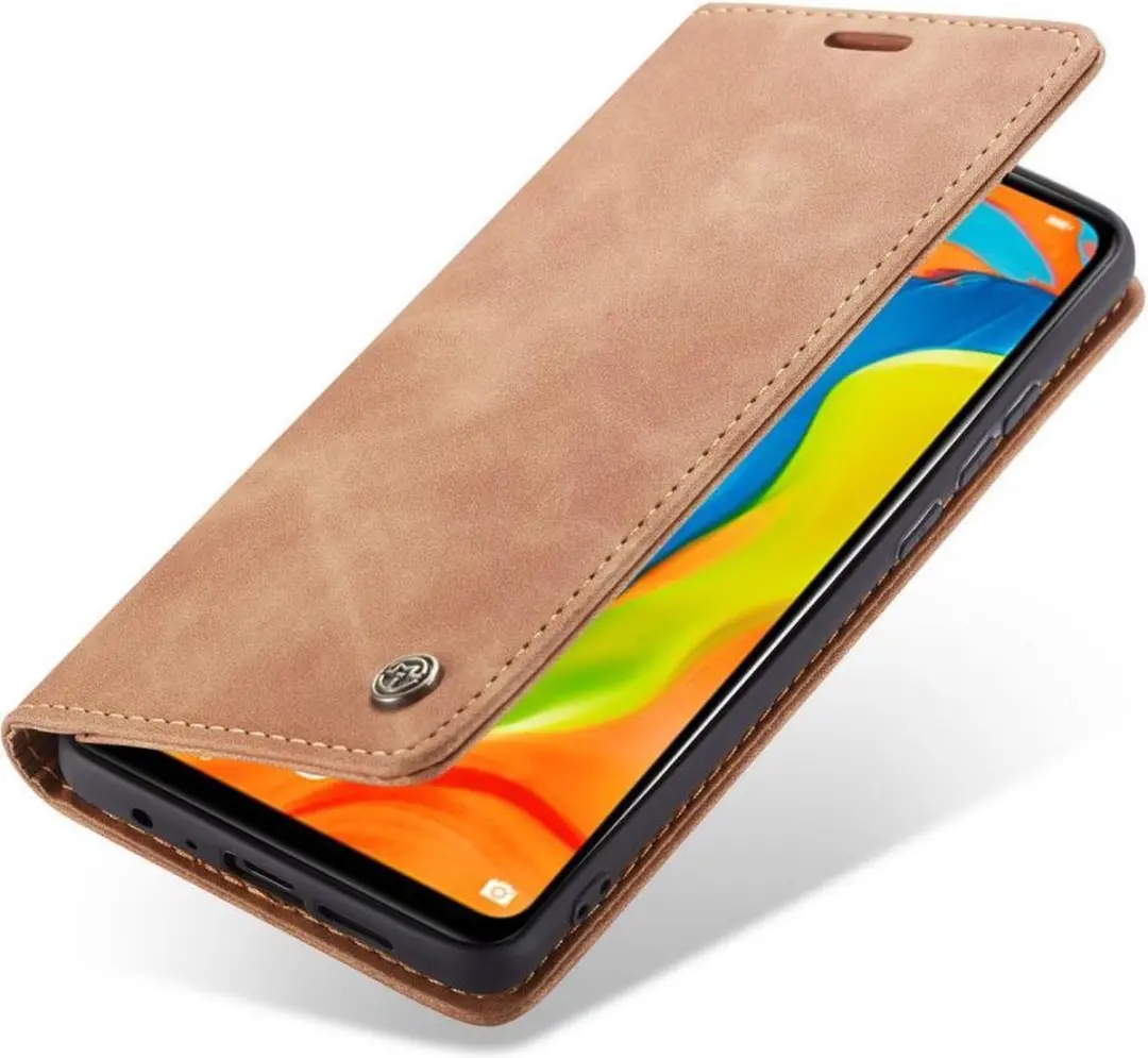 Caseme Book Case HP30L-40(C01) Hoesje - Huawei P30 Lite - 2 Pasjes - Bruin