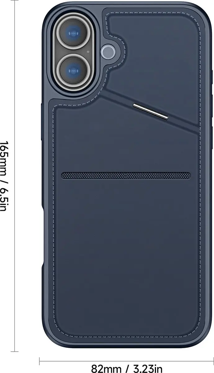 Dux Ducis Rafi Series Hoesje iPhone 16 Plus - Donker Blauw