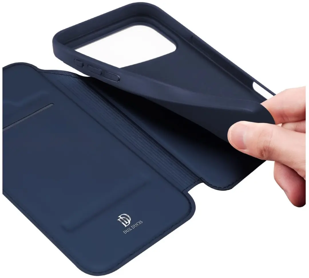 Dux Ducis iPhone 17 Pro Hoesje - Book Case Blauw