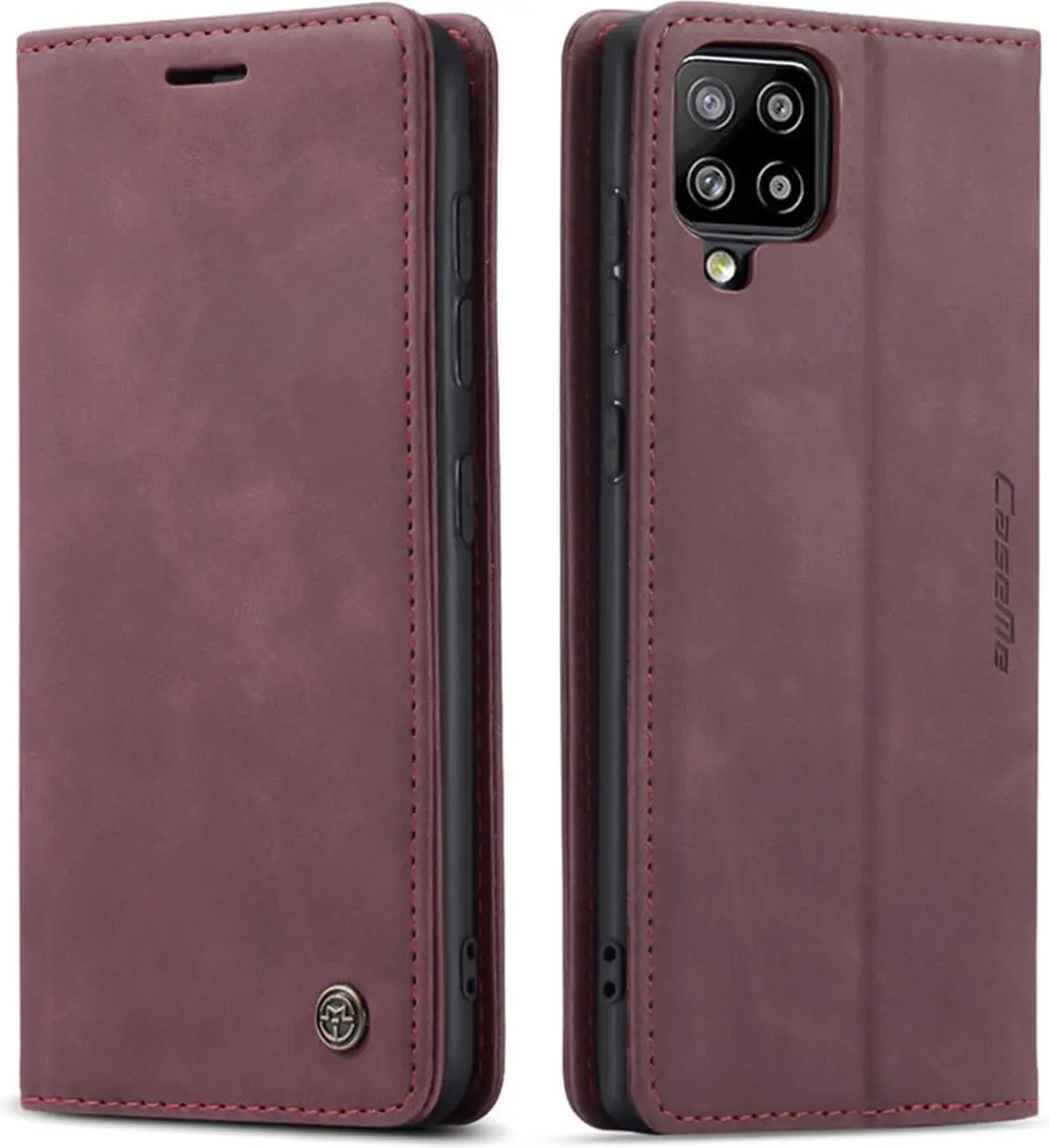 Caseme Galaxy A42 5G Wallet Book Hoesje - Magneetsluiting - Rood - A426-24
