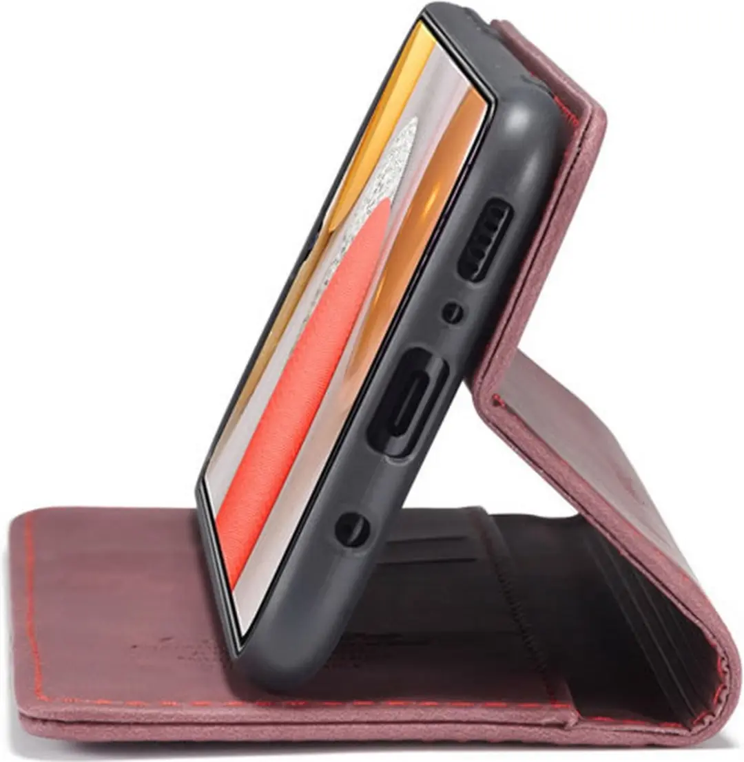 Caseme Galaxy A42 5G Wallet Book Hoesje - Magneetsluiting - Rood - A426-24 - afbeelding 6 van 6