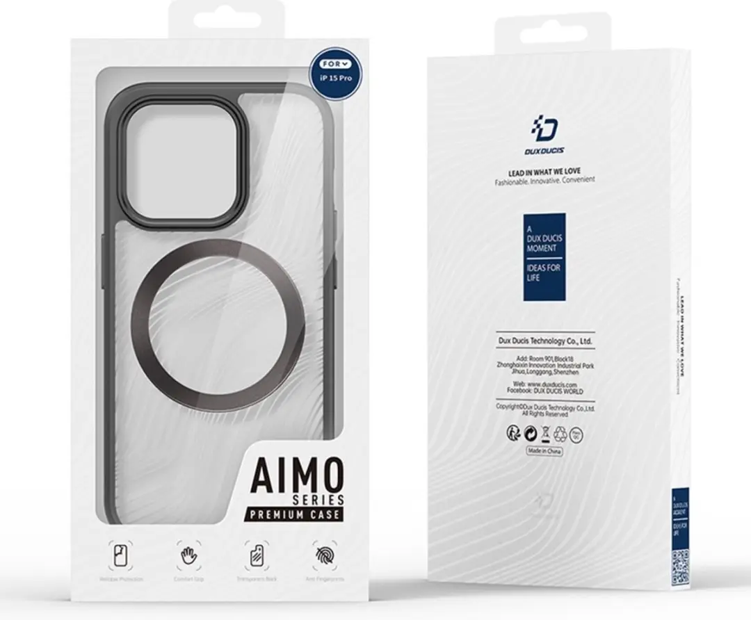 Dux Ducis Aimo iPhone 15 Pro Hoesje - Zwart - MagSafe