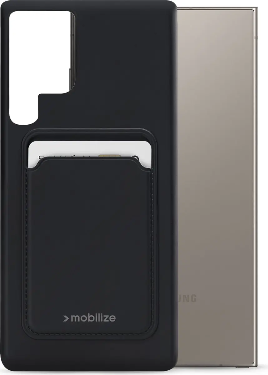 Mobilize Rubber Gelly Card Hoesje Samsung Galaxy S24 Ultra - Zwart