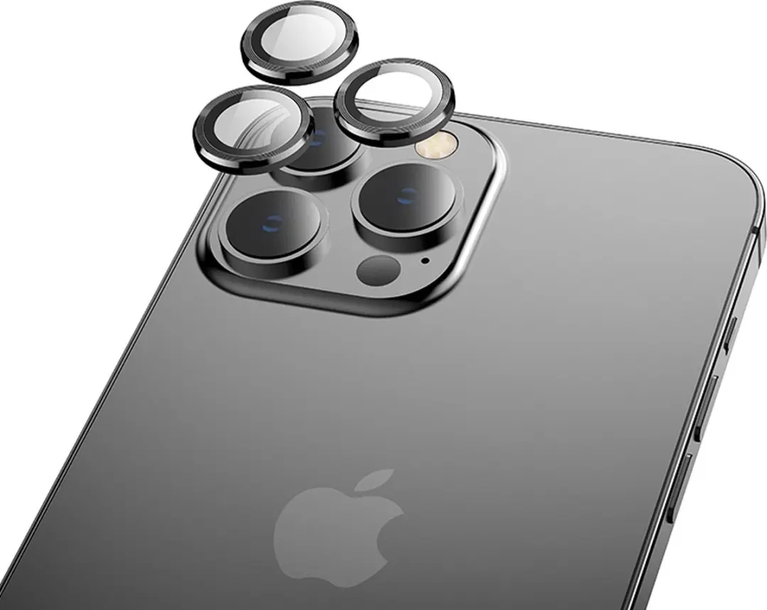 Hoco Camera Glasfolie iPhone 14 Pro/Pro Max - Zwart