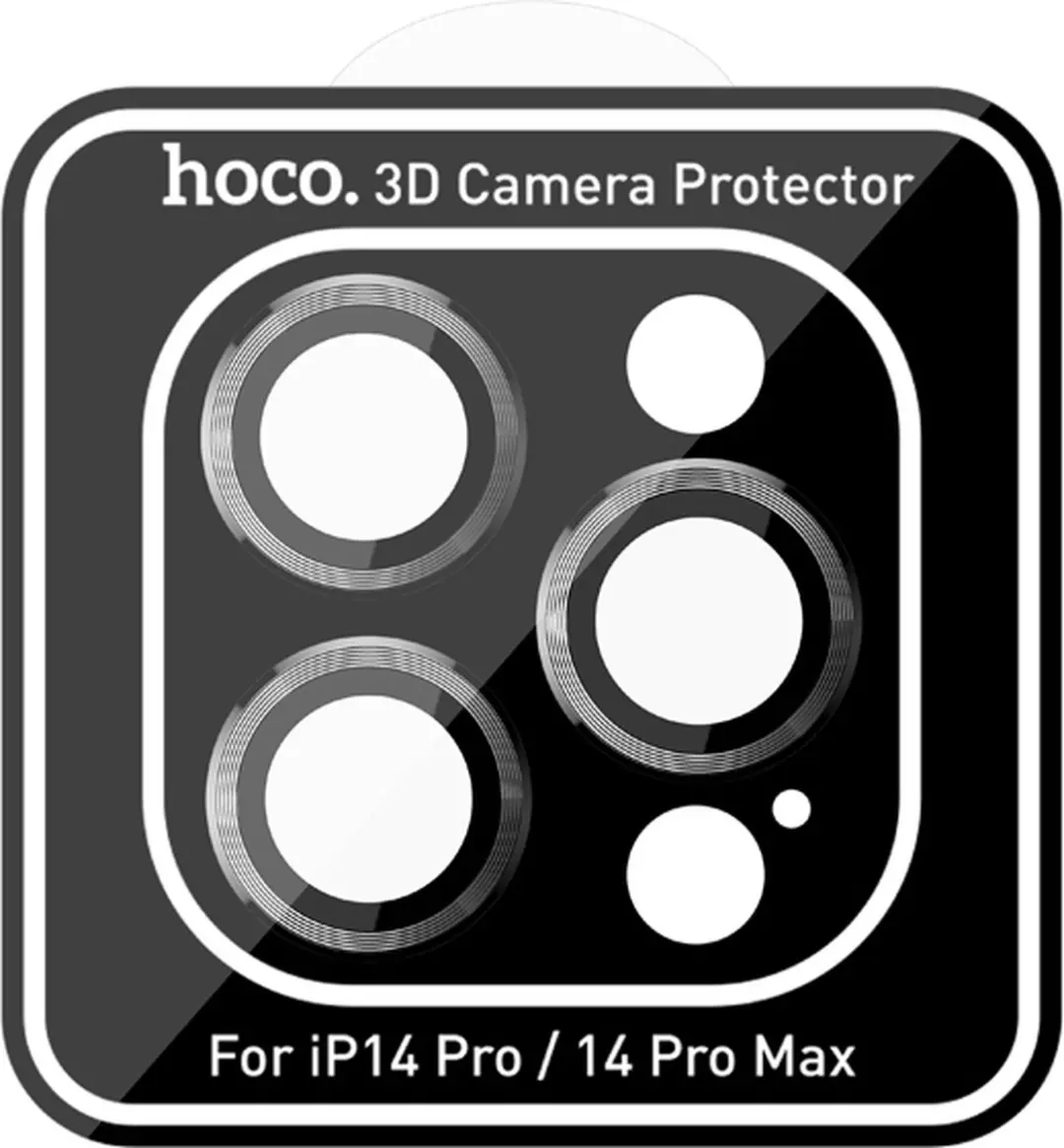 Hoco Camera Glasfolie iPhone 14 Pro/Pro Max - Zwart