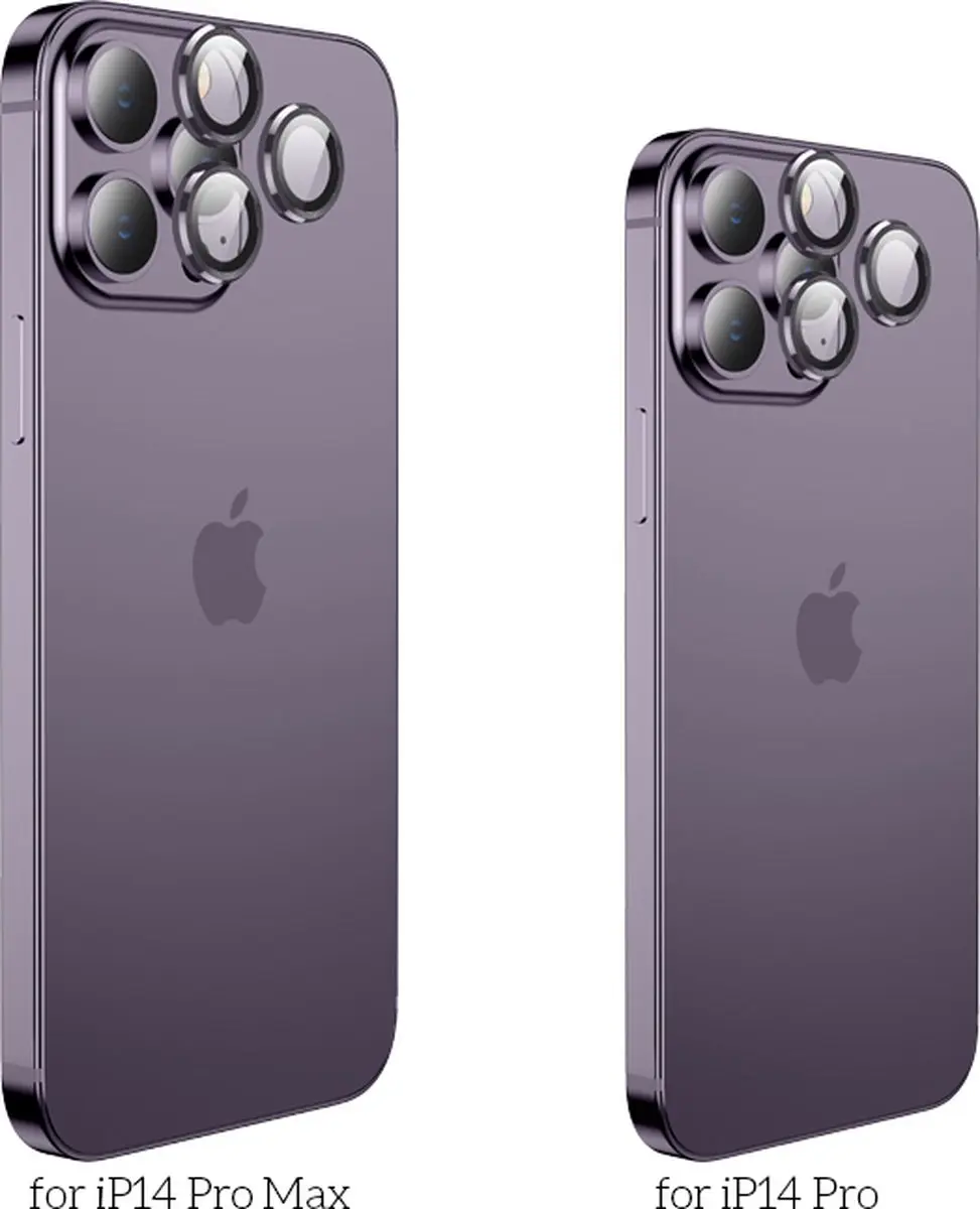 Hoco Camera Glasfolie iPhone 14 Pro/Pro Max - Zwart