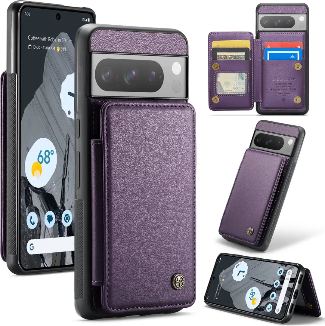 Caseme Luxe Portemonnee Backcover Pixel 8 Pro