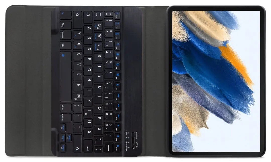 Mobilize Galaxy Tab A8 2021 Tablethoes met Bluetooth Keyboard - Zwart