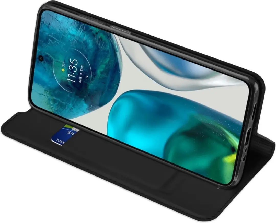 Dux Ducis Slim Bookcase Hoes Motorola Moto G52 - Zwart